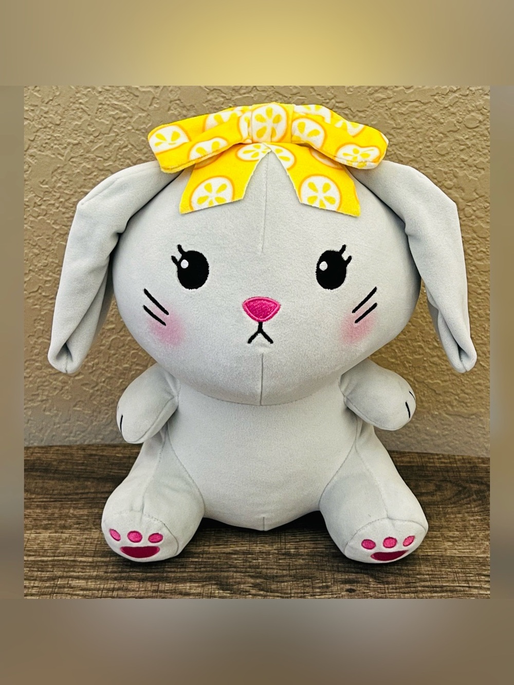 Moriah Elizabeth Mystery Plush “Lemon” Bunny Gray Color Plush